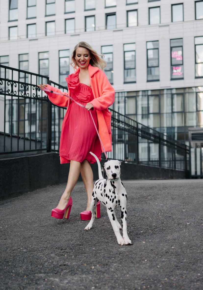 Мария со своим питомцем - Рейчел